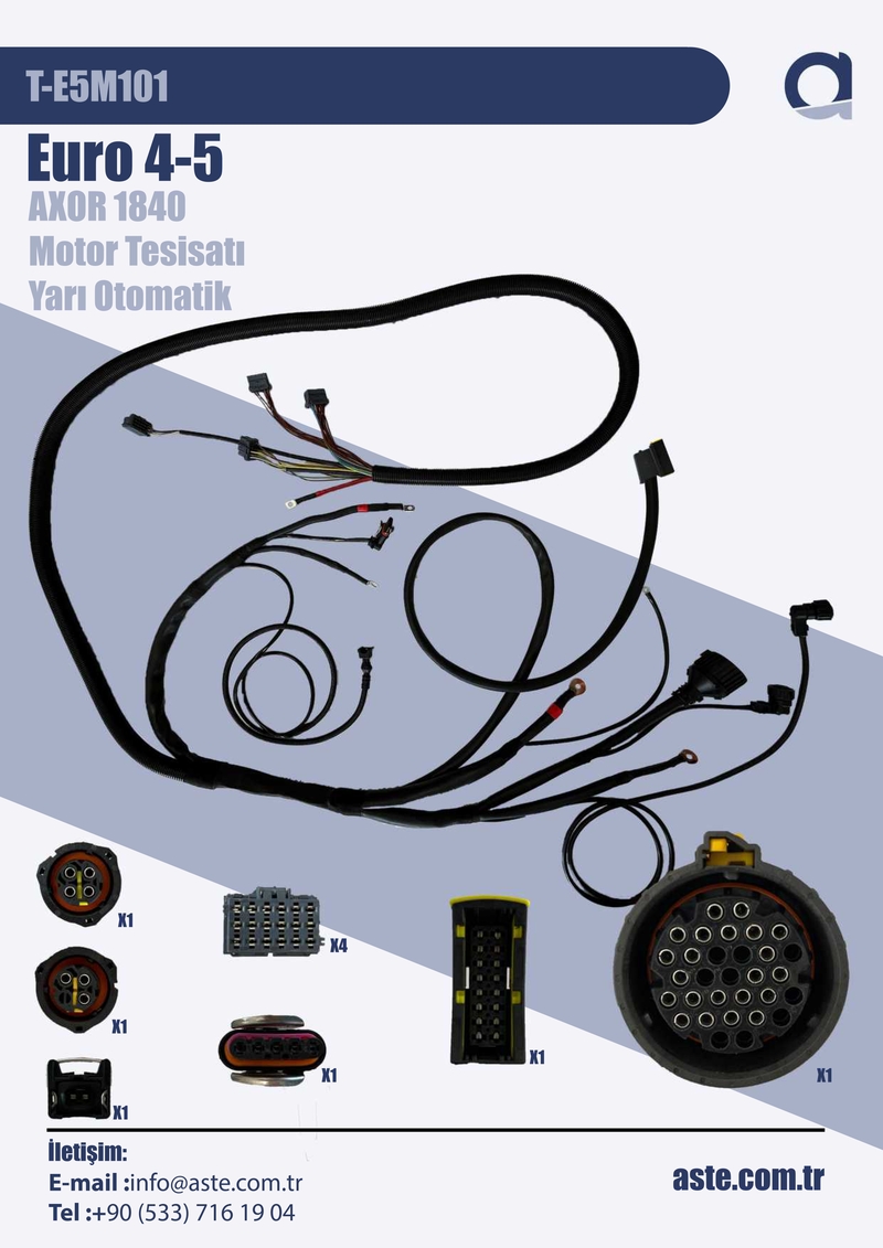 Euro 4-5 Axor 1840 Motor Tesisatı Yarı Otomatik (T-E5M101)
