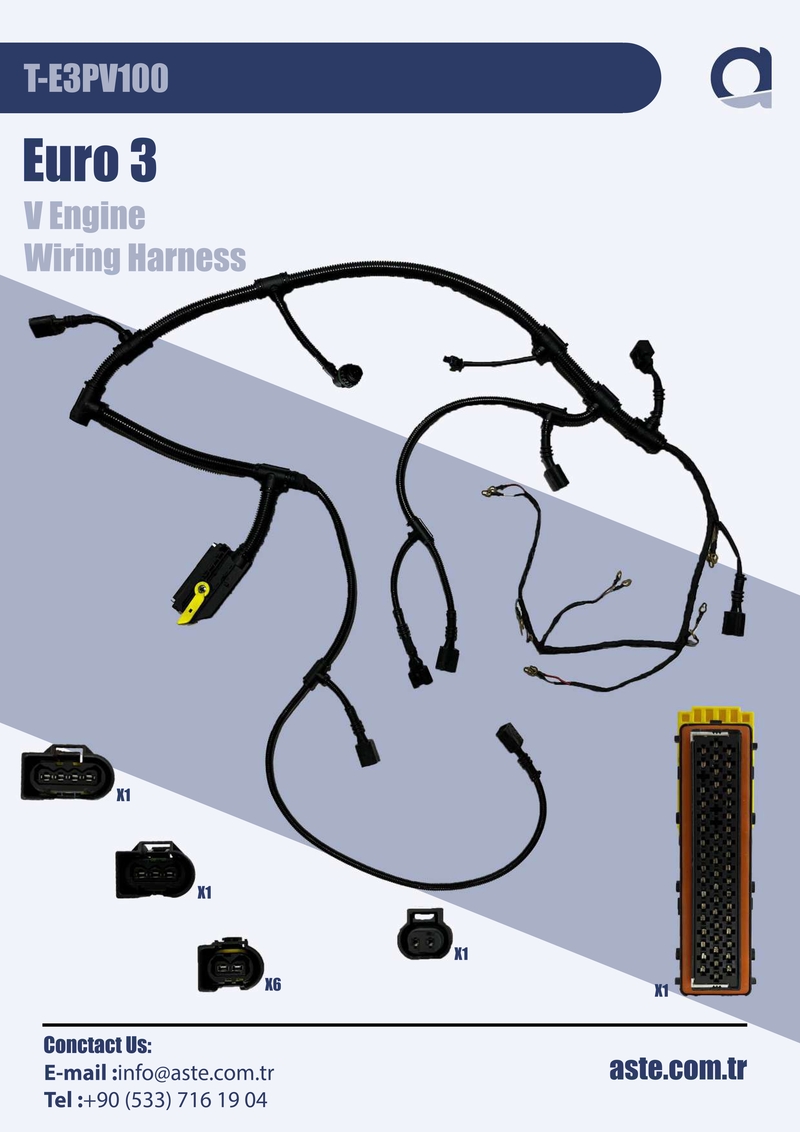 Euro 3 V Engine Wiring Harness (T-E3PV100)