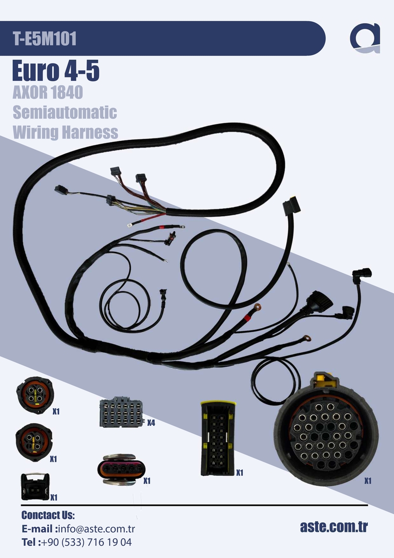 Euro 4-5 Axor 1840 Semiautomatic Wiring Harness (T-E5M101)