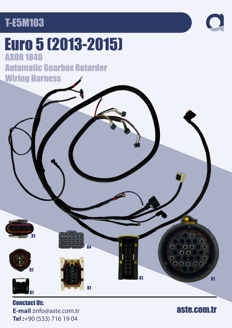 Euro 5 (2013-2015) Axor 1840 Automatic Gearbox Retarder Wiring Harness (T-E5M103)